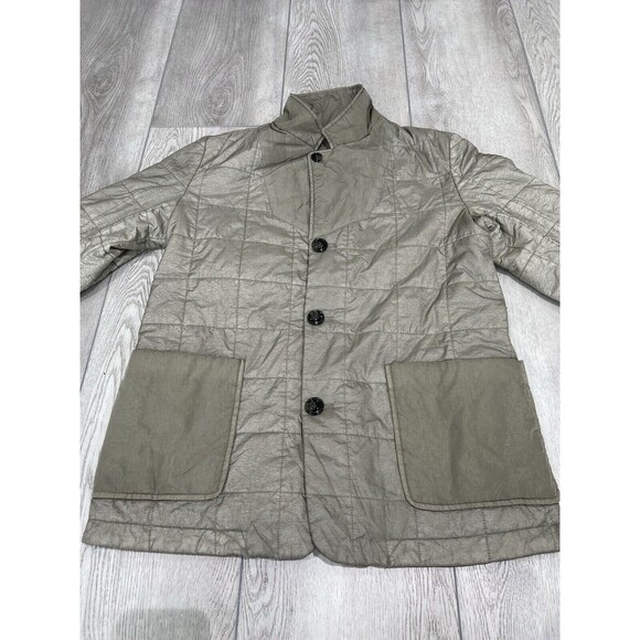 Closed Reversible Jacket Quilted Long Sleeve | Metallic Green |‎ Size Small - Picture 3 of 16